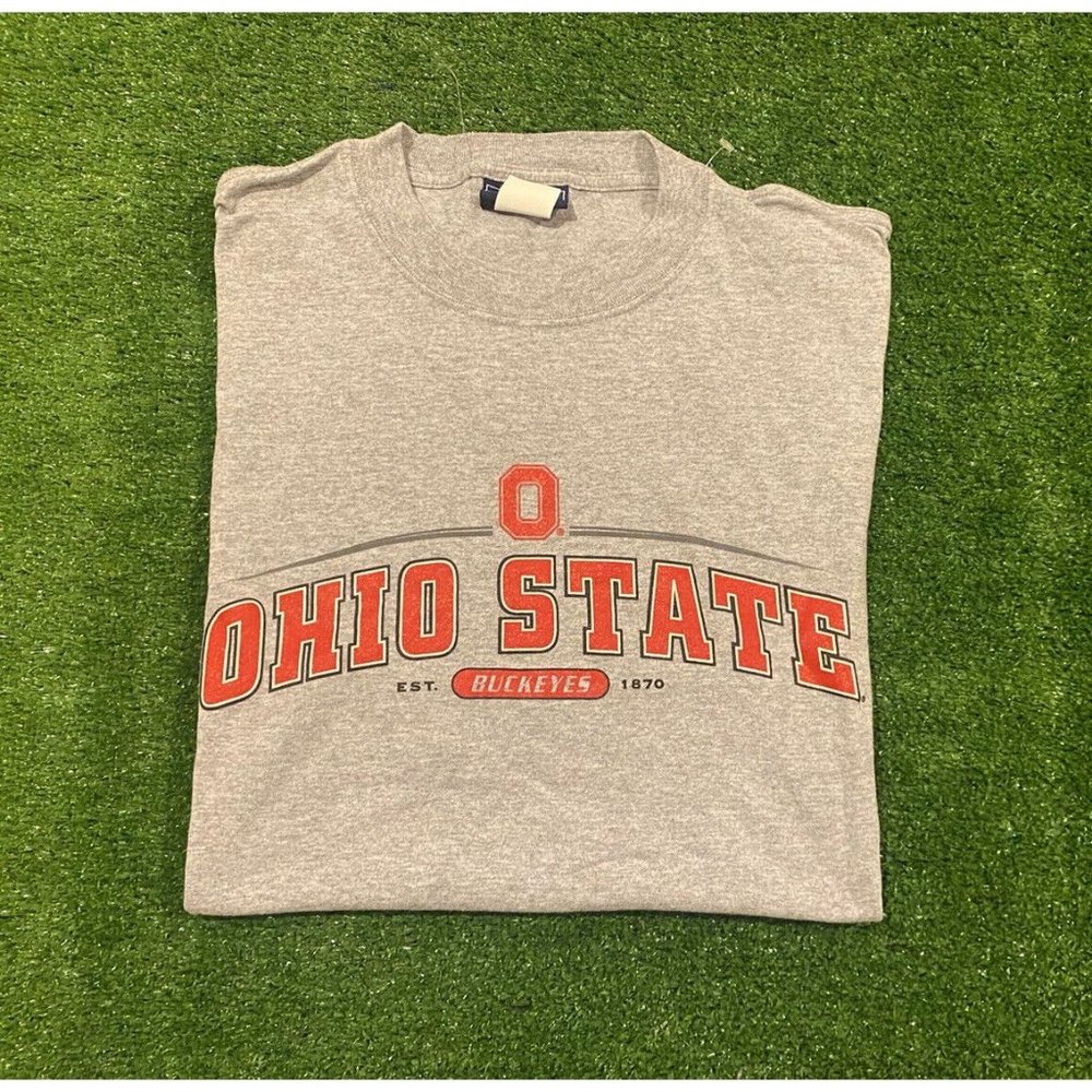 Jansport Ohio State Gray Tee with Red Logo